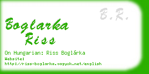 boglarka riss business card